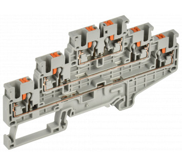 Колодка клеммная CP-ML трехуровневая 2,5мм2 серая IEK
