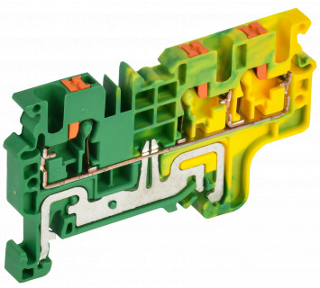 Колодка клеммная CP-MC-PEN заземляющая 3 вывода 2,5мм2 желто-зеленая IEK