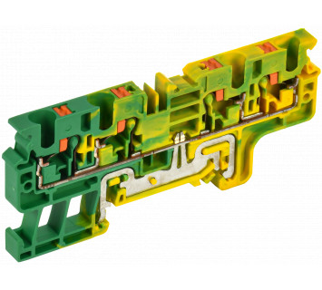Колодка клеммная CP-MC-PEN заземляющая 4 вывода 4мм2 желто-зеленая IEK