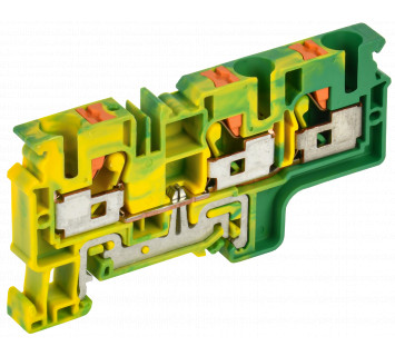 Колодка клеммная CP-MC-PEN заземляющая 3 вывода 10мм2 желто-зеленая IEK