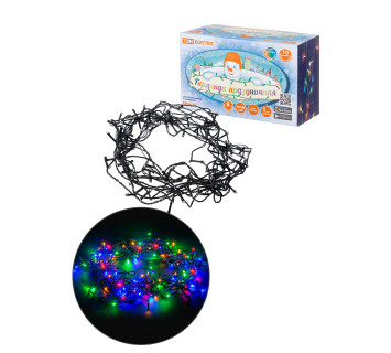 Гирлянда светодиодная СГ100MЗ10, многоцвет., зеленый шнур, 10м, 8 режимов, 250 В, TDM