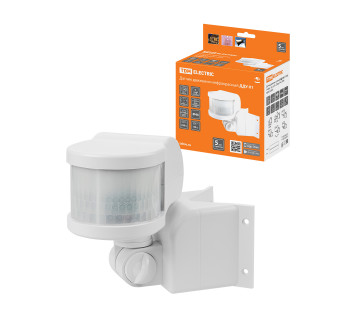 Датчик движения угловой ДДУ-01 1100Вт, 5-480с, 12м, 5+Лк, 270гр, IP44, TDM