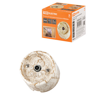 Розетка TV проходная мраморная «Болонь» TDM