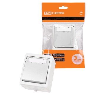 Кнопка звонковая с полем для надписи IP54 6A белая 