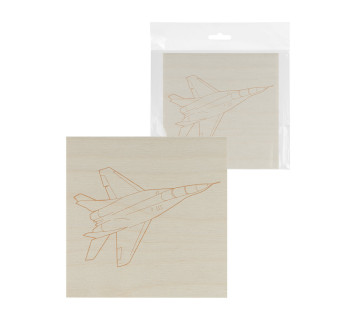 Доска для выжигания, Самолет, 150х150 мм, 1 шт., пакет, TDM